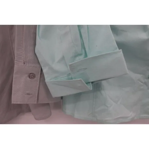 NWT lot of 2 express women's 13/14 button up collared shirt cotton blend career - Picture 2 of 11